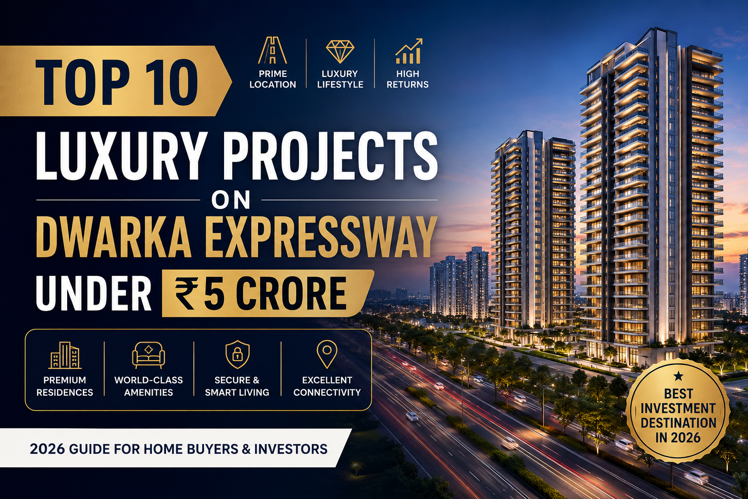 Top 10 Luxury Projects on Dwarka Expressway Under ₹5 Cr
